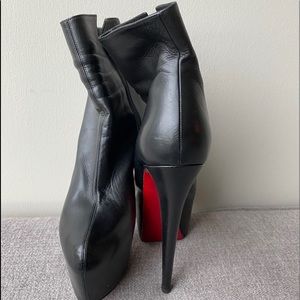 Christian Louboutin Platform- Leather Ankle Boot-